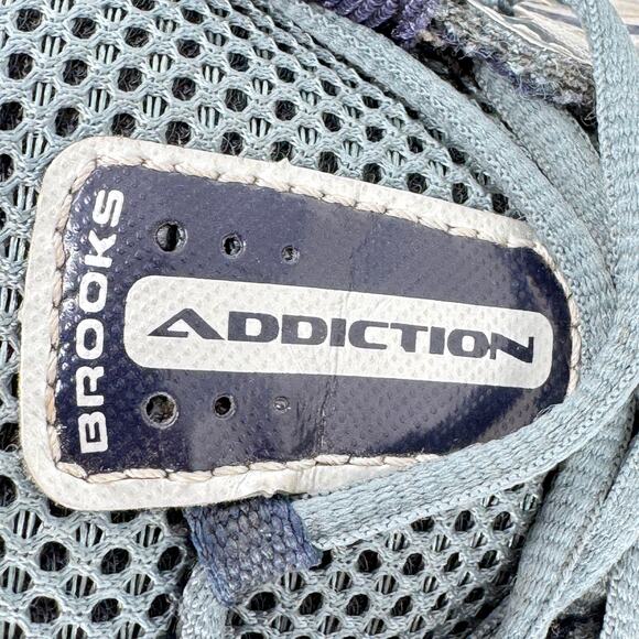 Brooks Addiction 11 Running Shoes Mens Size 13 Blue Mesh Logo Low Top Lace Up - Picture 7 of 9